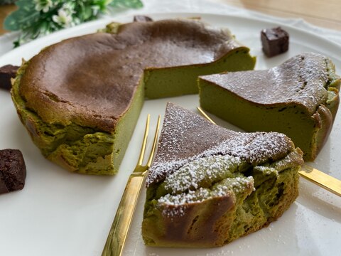 豆乳で作る抹茶バスクチーズケーキ レシピ 作り方 By Mrichan Sweets 楽天レシピ